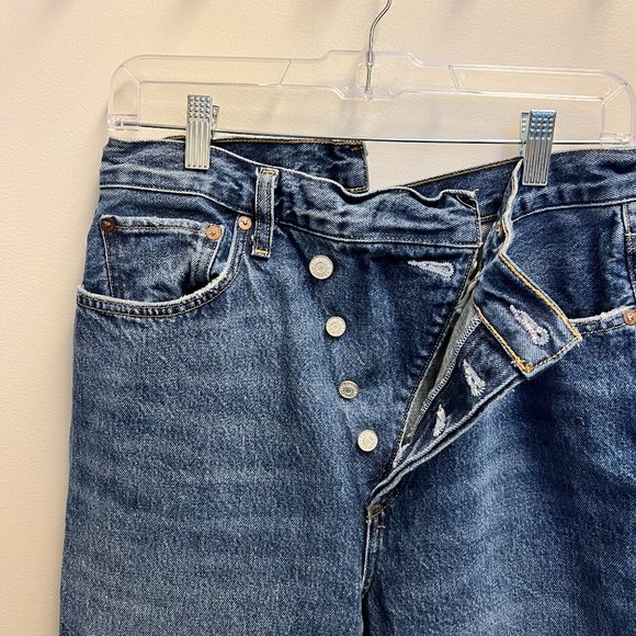 Agolde Straight Leg Jeans - Dark Blue - Picture 3 of 5